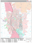 Colorado Springs Wall Map Premium Style